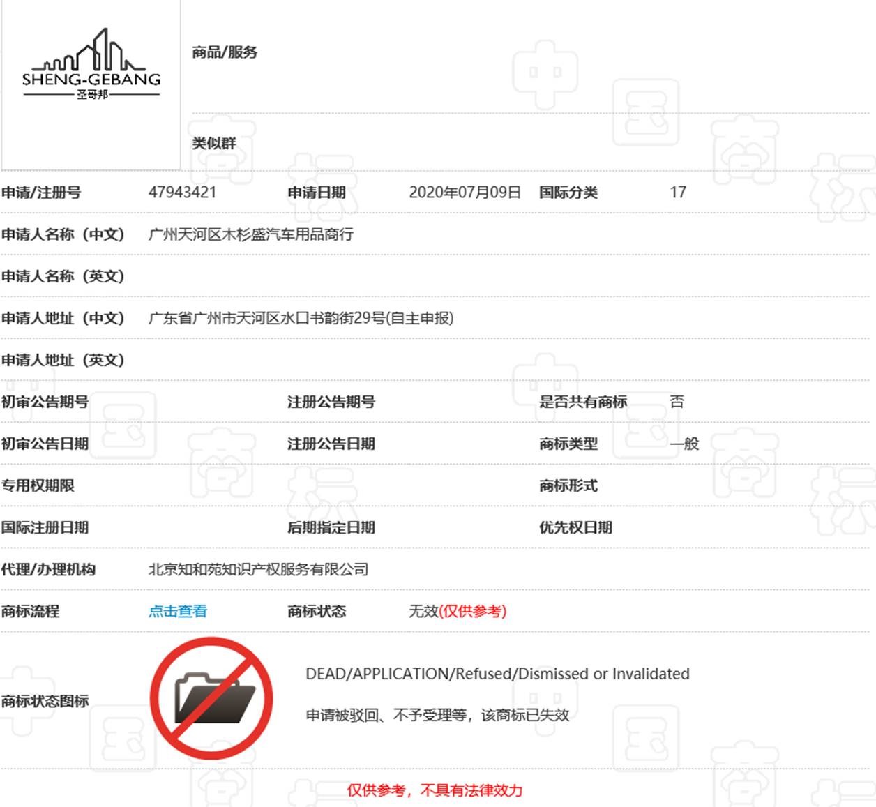 圣哥邦商標撤回